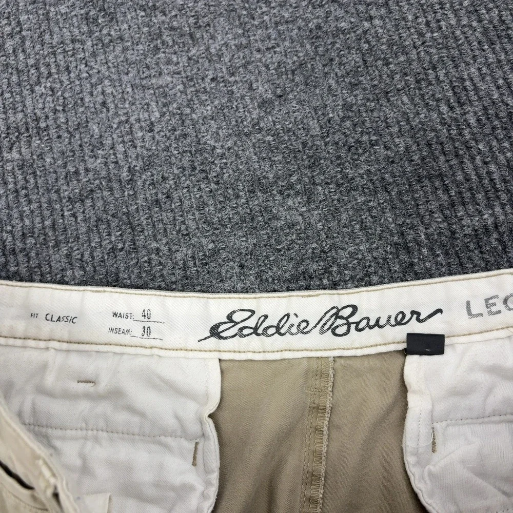 Eddie Bauer Pants Mens 40 Khaki Cotton Legend Classic Fit Chino Casual Outdoor